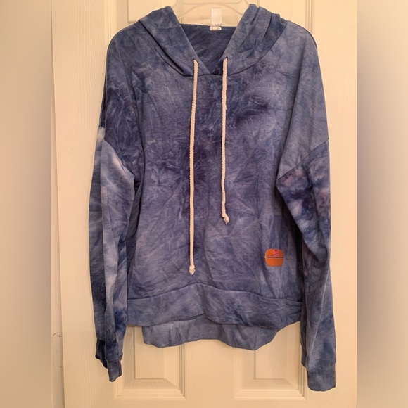 Blue Tie-Dye Hoodie - Picture 1 of 3